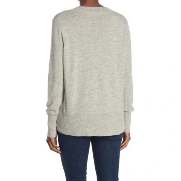 Baldwin Lana V-Neck Wool Blend Sweater - Picture 2 of 2